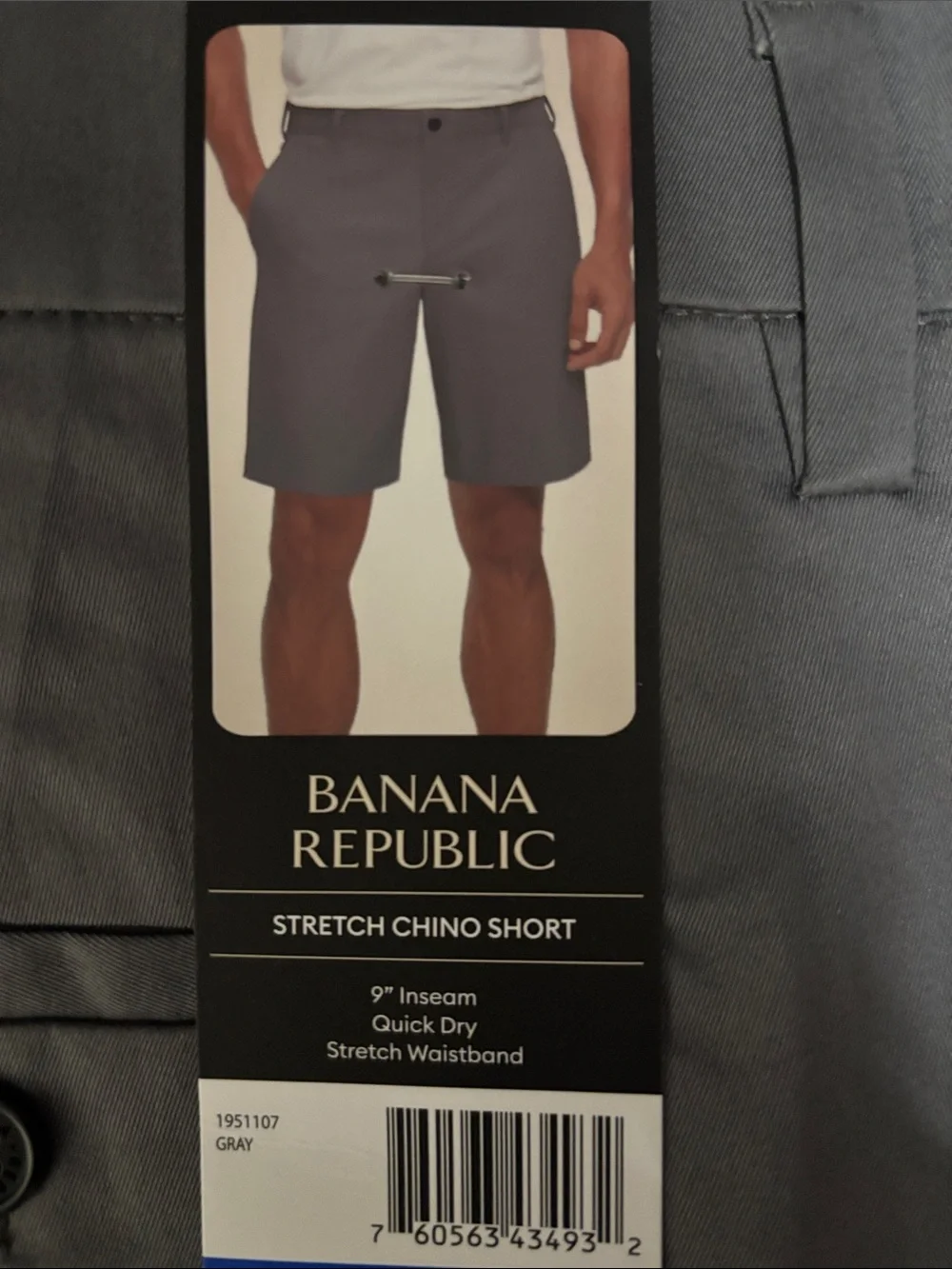 Banana Republic Gray Stretch Chino Shorts